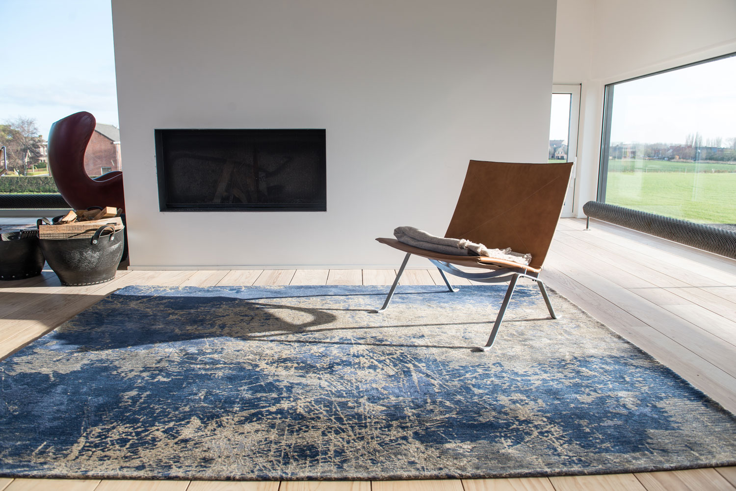 Ecorugs vloerkleed Cracks blauw 170x240 cm