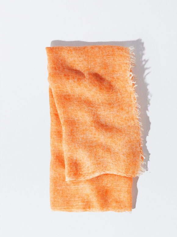 Pashmina com Lã - Laranja