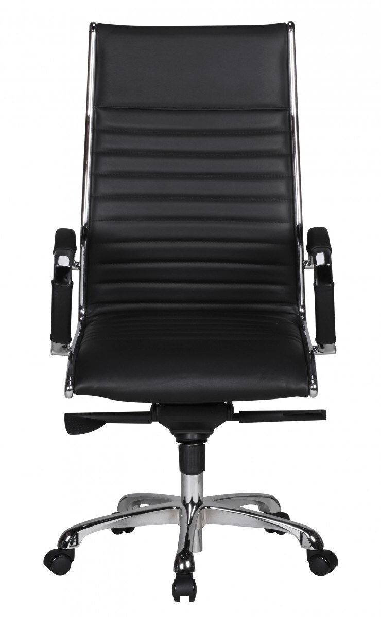 KADIMA DESIGN Chefsessel SECCHIA Echtleder, Multiblock Mechanik, verstellbar, 120 kg, Chromarmlehnen