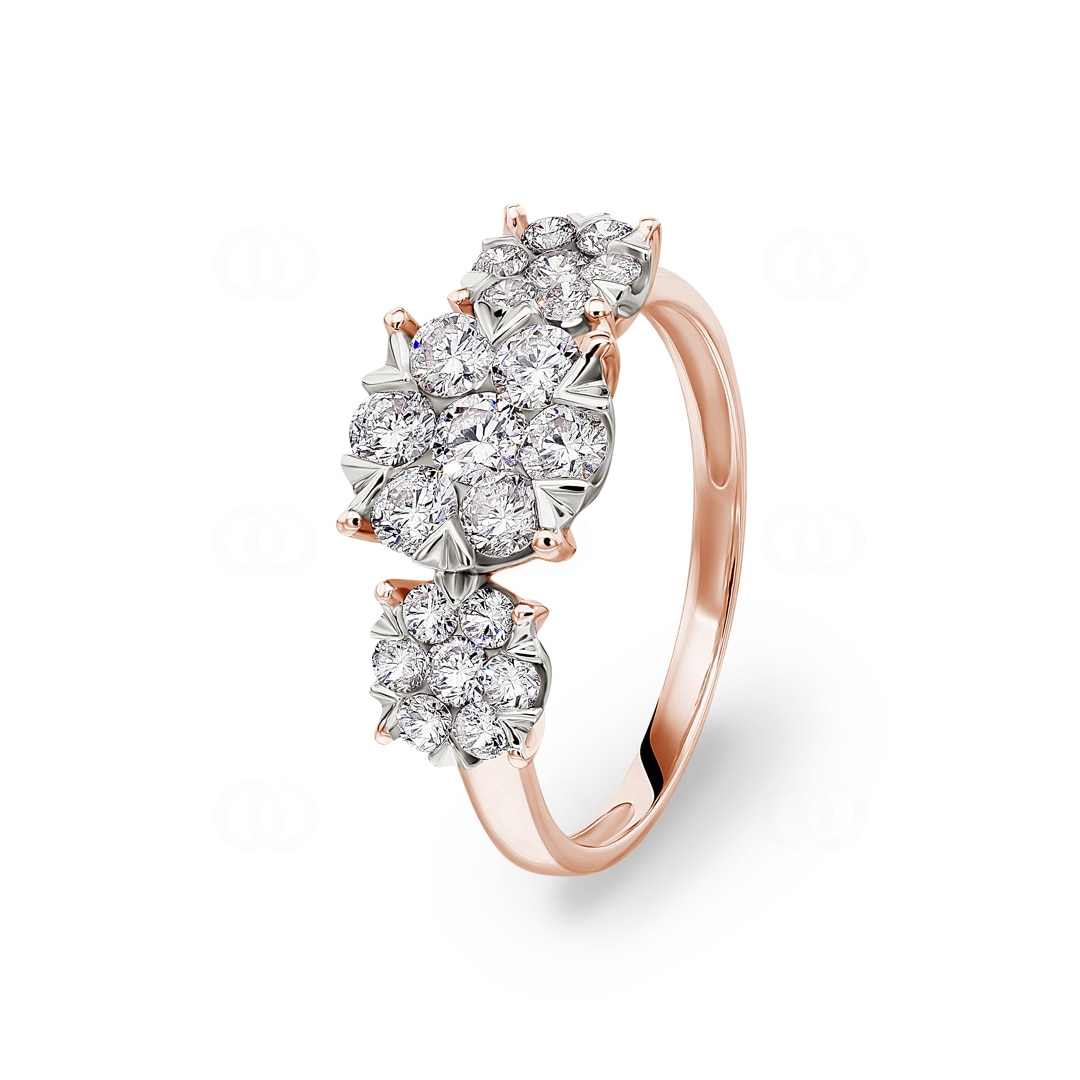 Verlobungsring 750/18 K Roségold mit Diamanten 1.00 ct H/si by CHRISTIAN