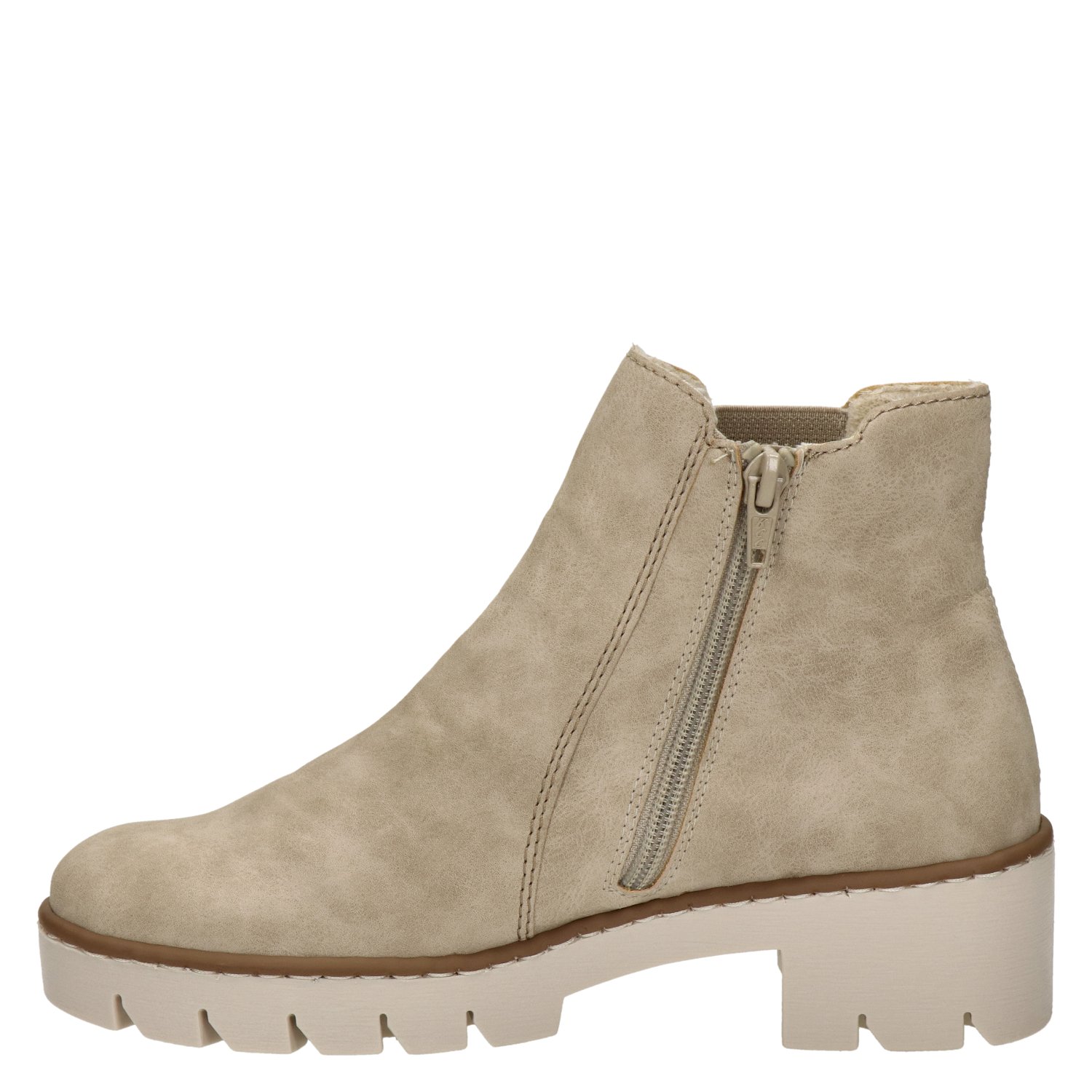 dames chelseaboot Rieker Ecru