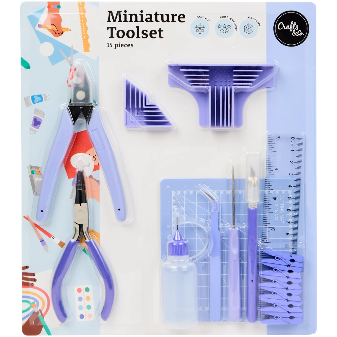 Crafts & Co miniatuur gereedschapsset 16-delig