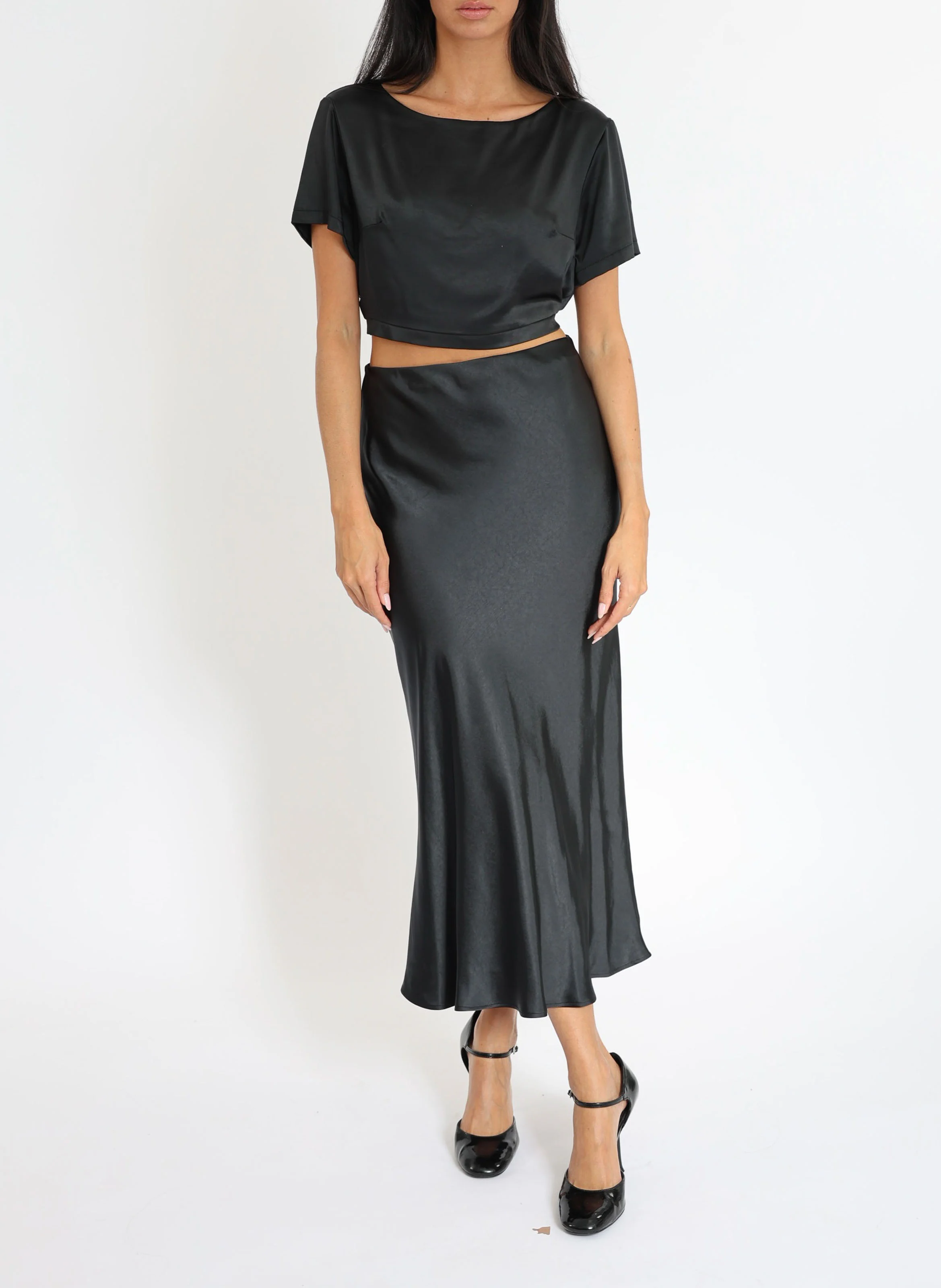 SIA - Top en satin | Noir