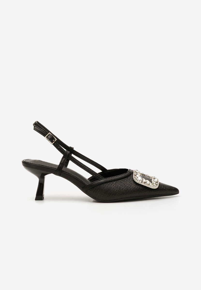 Chaussures slingback noirs Kristenys
