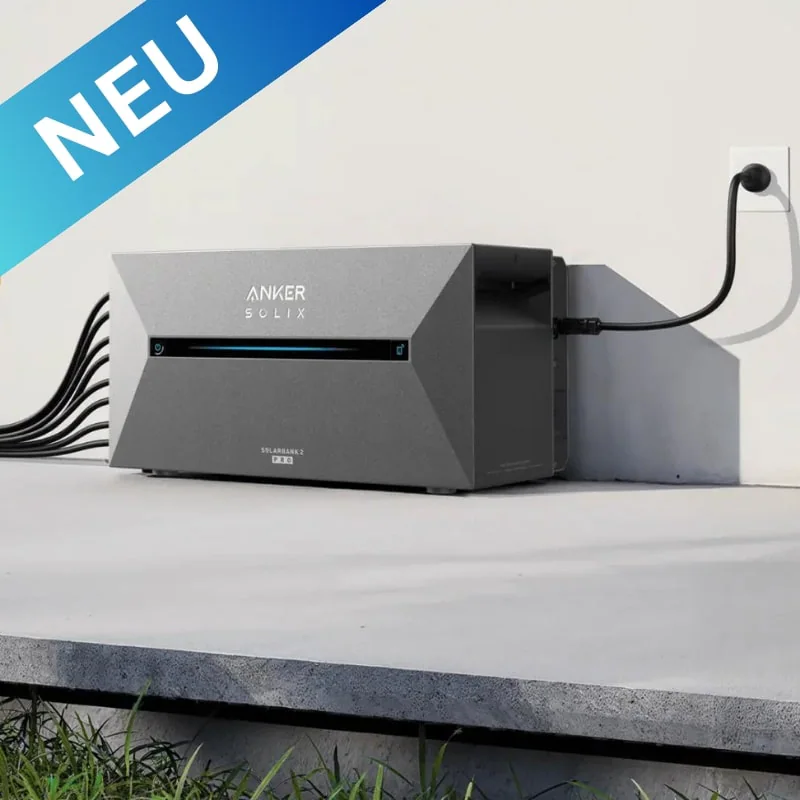 Balkonkraftwerk 880W mit Speicher - inkl. Anker SOLIX Solarbank 2 Pro