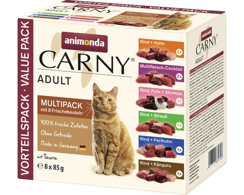 Animonda Carny Adult nat kattenvoer multipack 8x85g