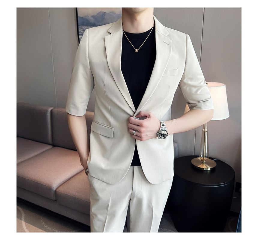 Deepwood - Set: Blazer met elleboogmouwen + pantalon