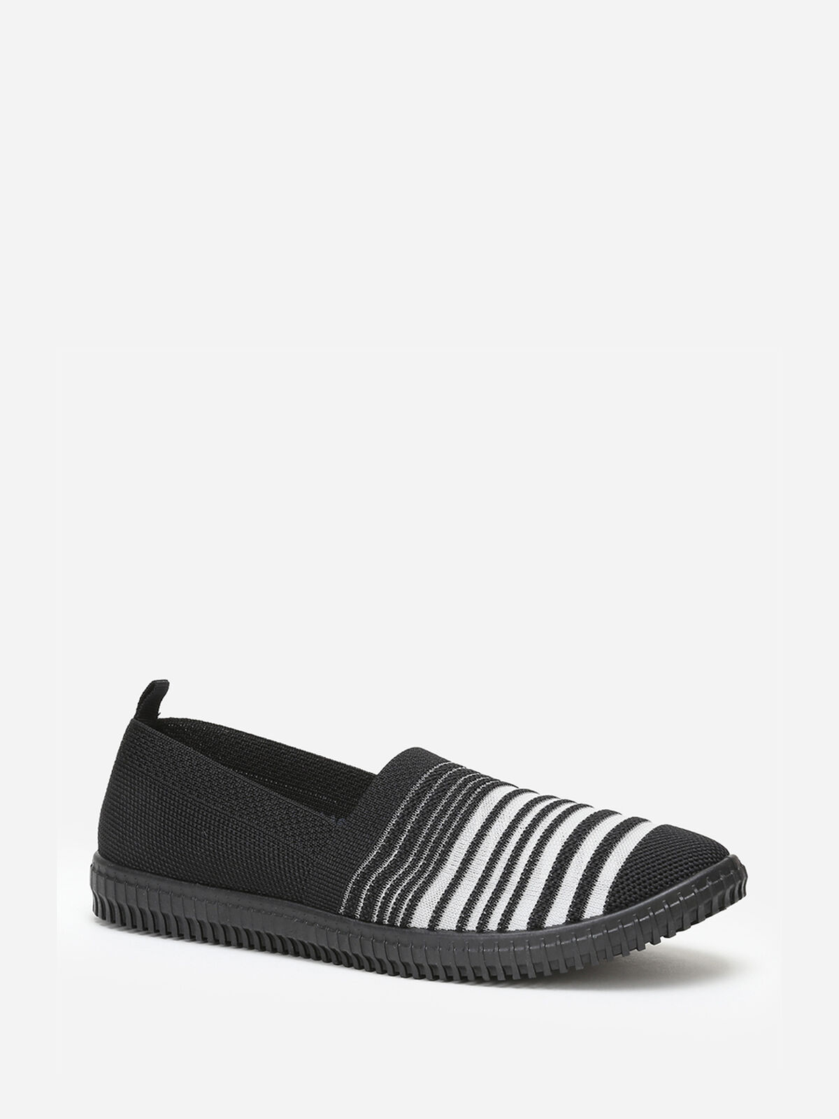 Slip-on en maille et effet transparent- Noir