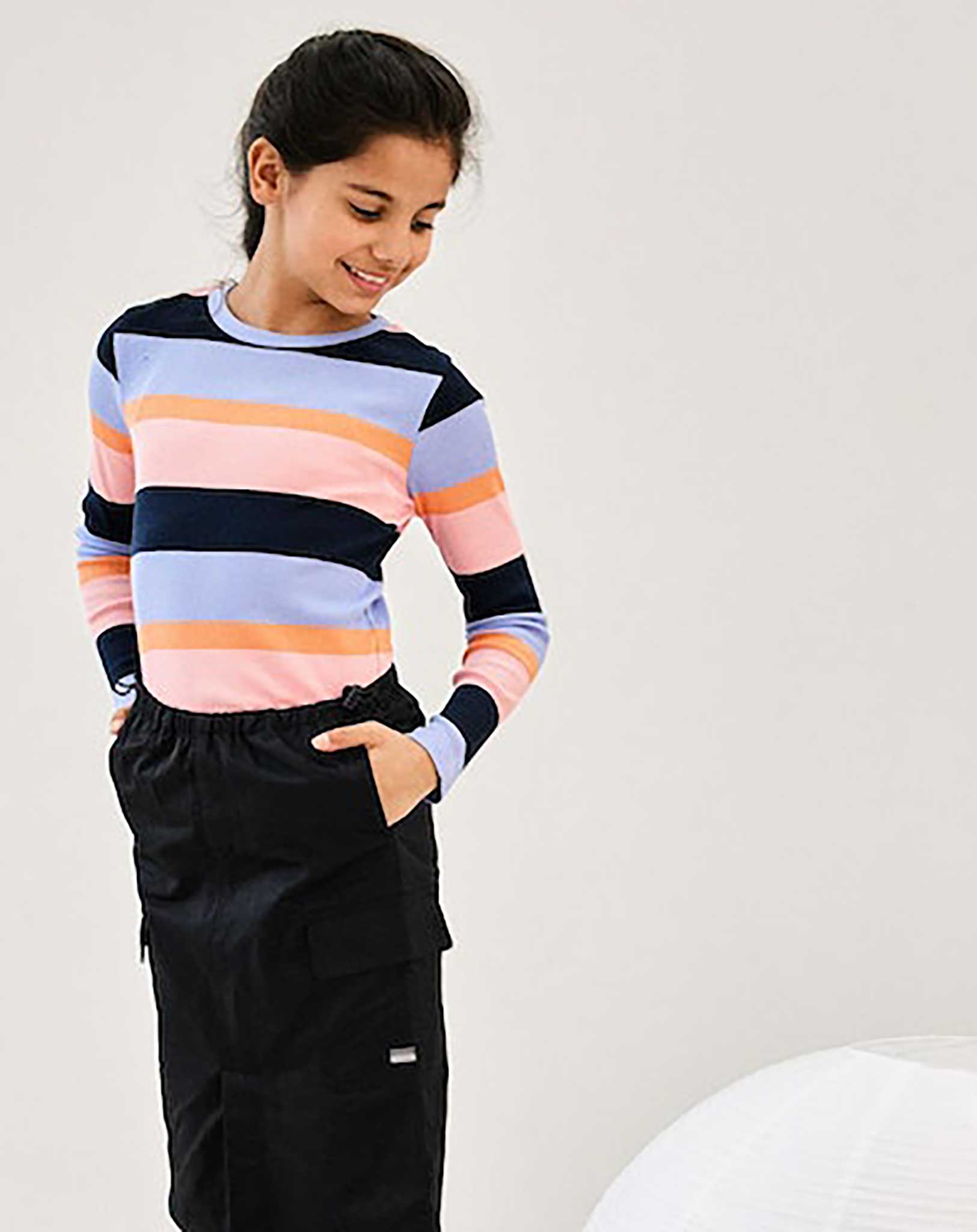 Langarmshirt NKFBESILJE BLOCKS in murex shell