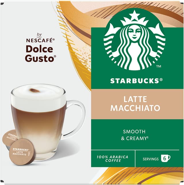 Starbucks Latte Macchiato kapsler fra Nescafé Dolce Gusto (12 stk.)
