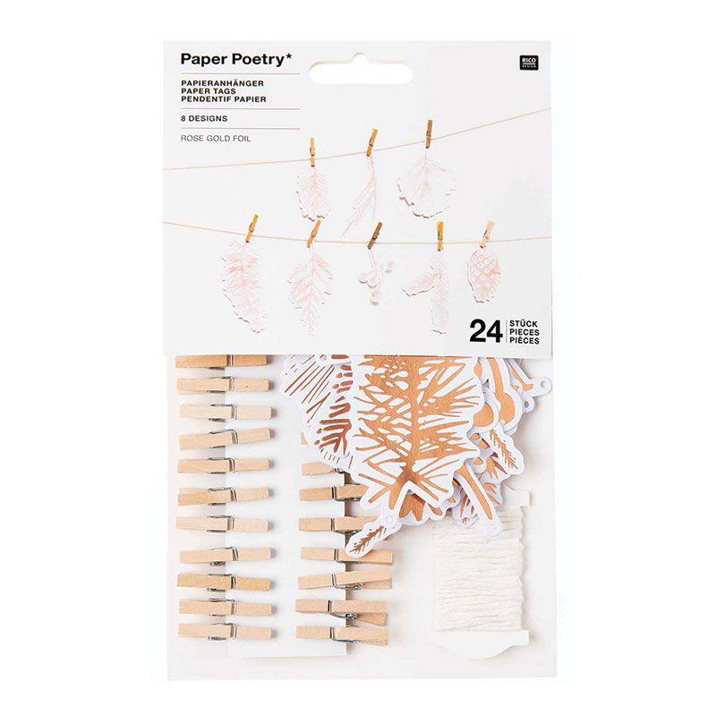 Guirlande de Noël forêt cuivrée - 24 pièces Rico Design