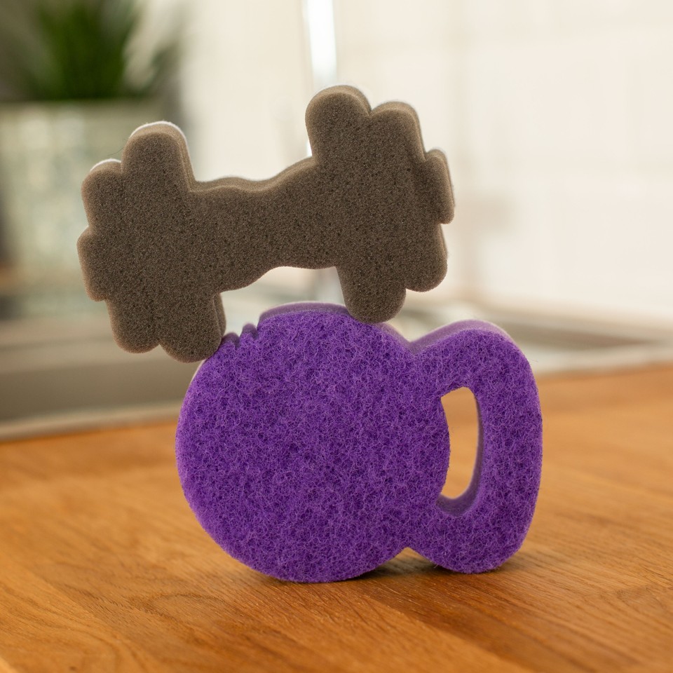 Wash 'n' Workout Sponges Set of 2, with Scourer