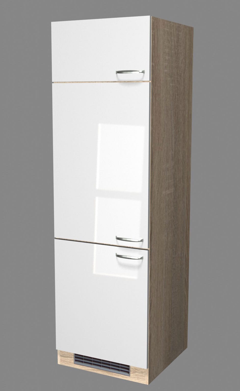 Geräteumbauschrank Valero Weiß/Braun 60 x 200 x 57 cm