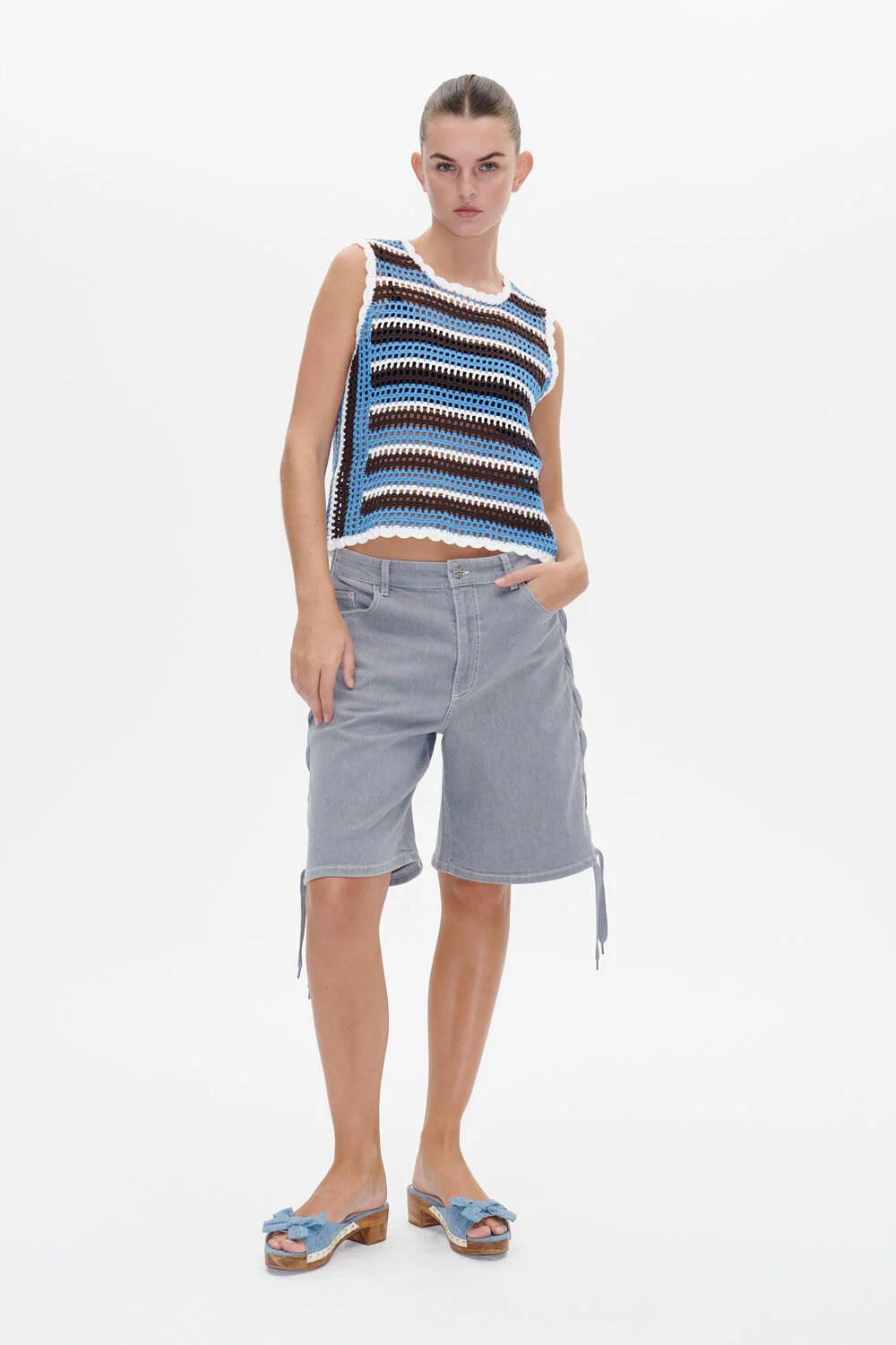 Baum und Pferdgarten  Neo denimshorts - Grey Worn Out Denim