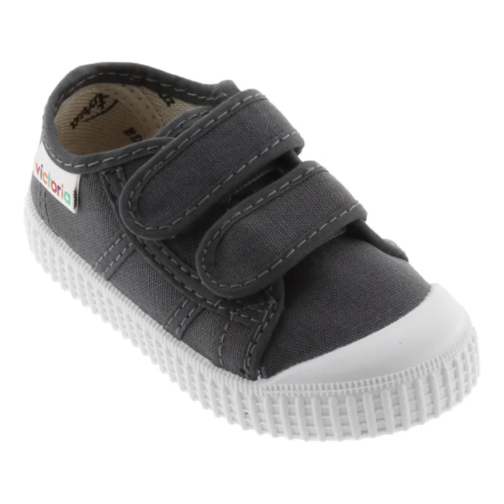 Victoria Baskets Scratchs Tiras Lona | Gris foncé