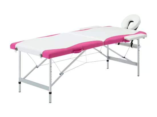 Table de massage pliable blanche 191 x 70 x 59 cm 02_0001804