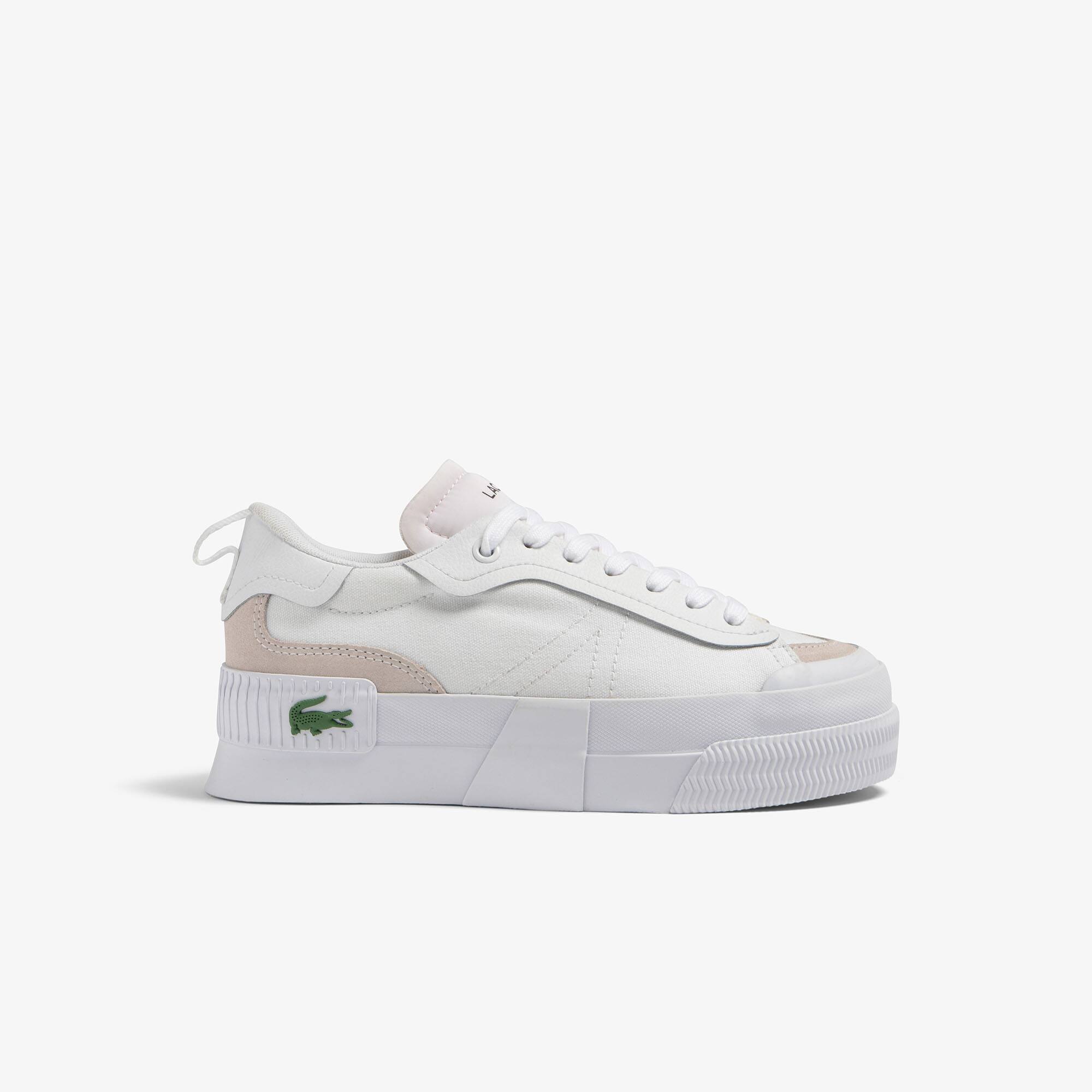 Damen LACOSTE L004 Sneakers aus Textil mit Colourblock Sneakers - Weiss - Lacoste - Damen