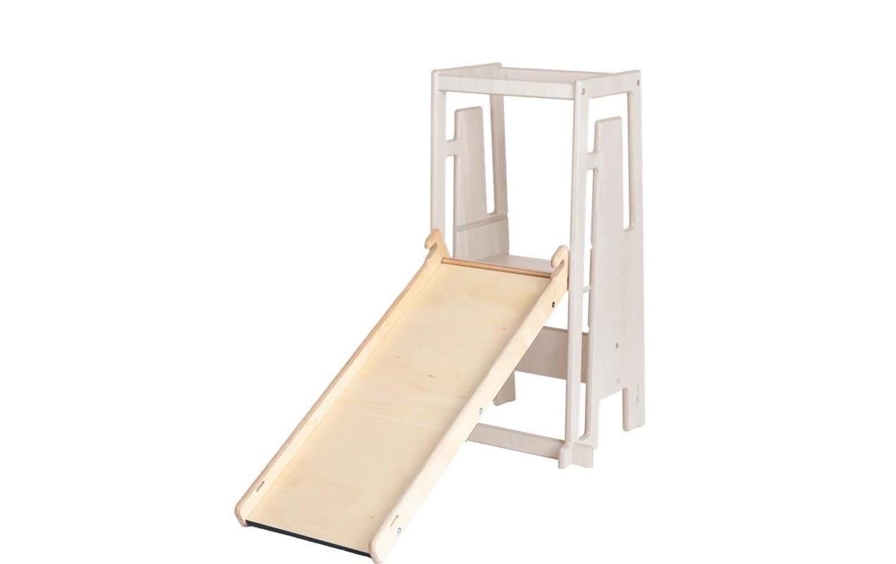 Rutsche mit Maltafel Nature<br>Einfaches Ein- und Aushängen auf mittlerer und unterster Stufe