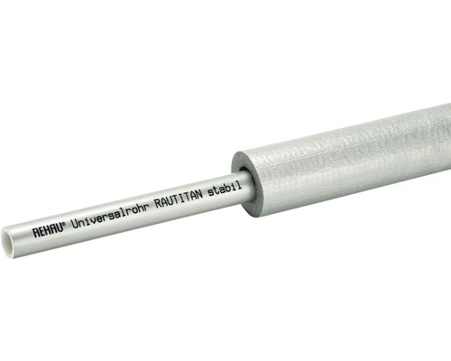 REHAU RAUTITAN stabiele aluminium composietbuis 16,2x2,6 mm met 9 mm isolatie, 50 m op rol