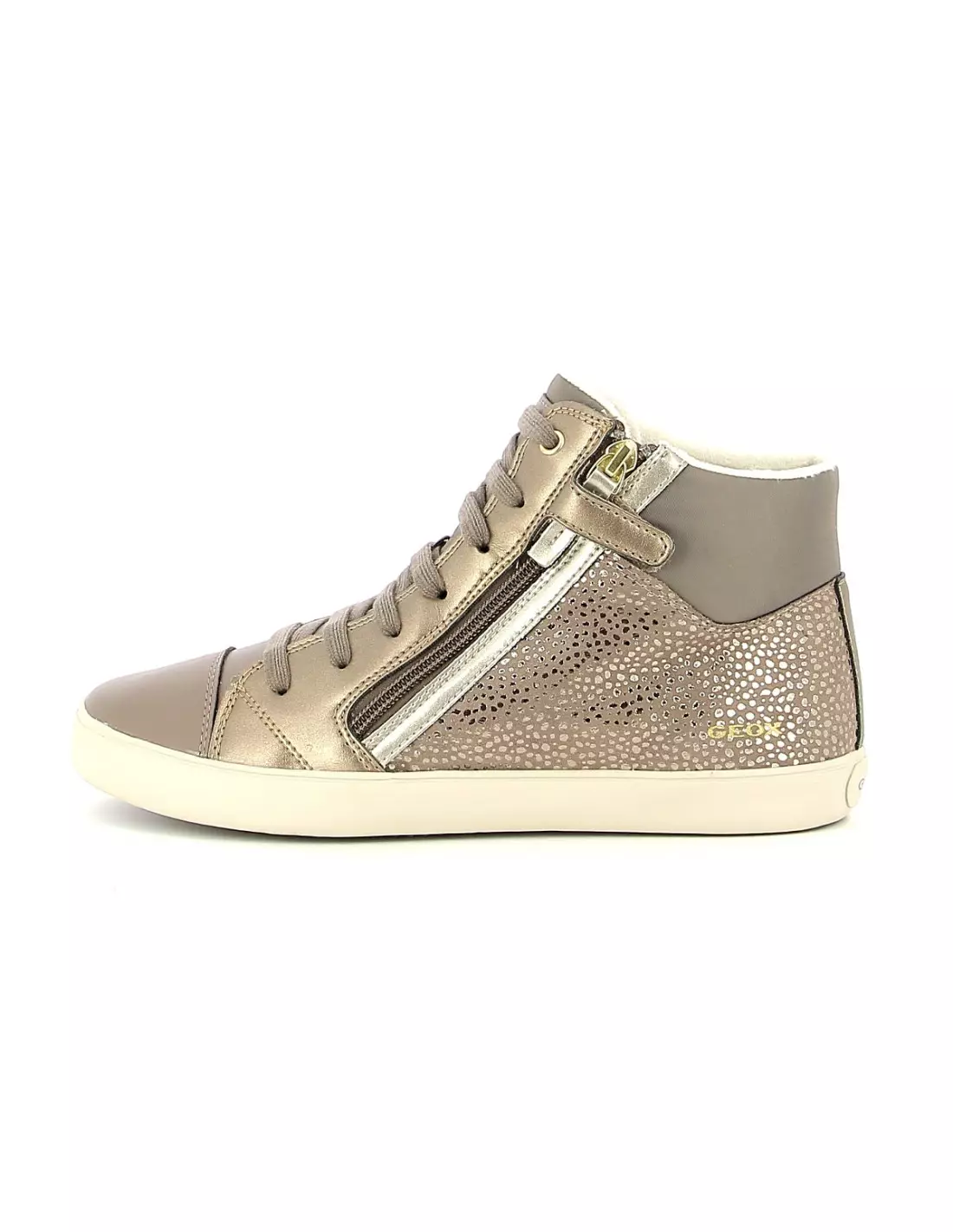 GEOX GISLI GIRL - Baskets Smokegreylightgold