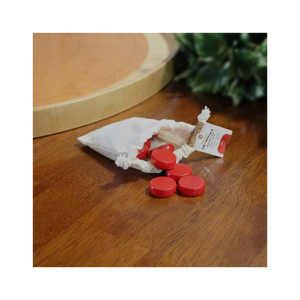 Ensemble de palets Woodestic Crokinole Mini (Rouge)