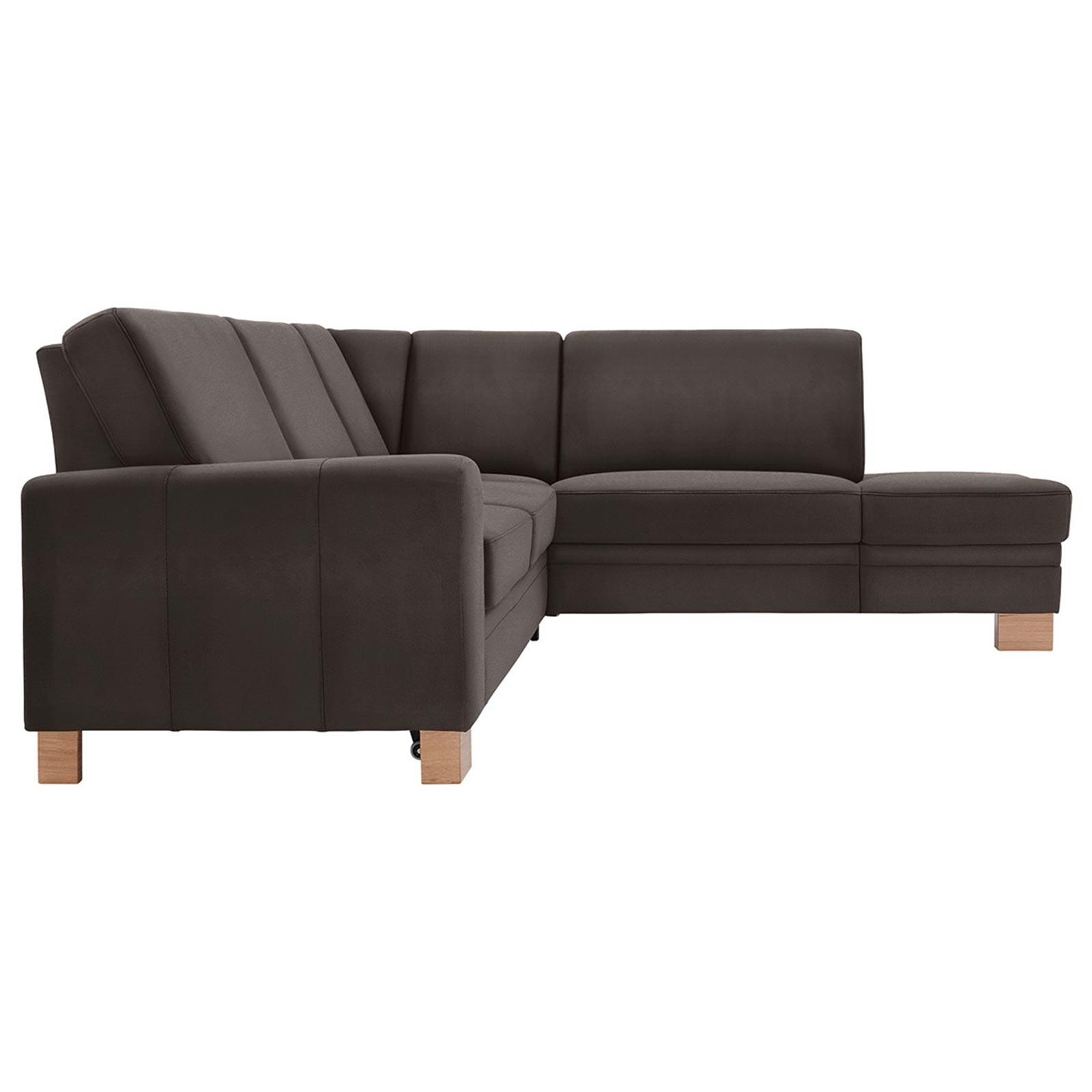 polsterpower Ecksofa - Saddle anthrazit - Basismodell - Ottomane rechts