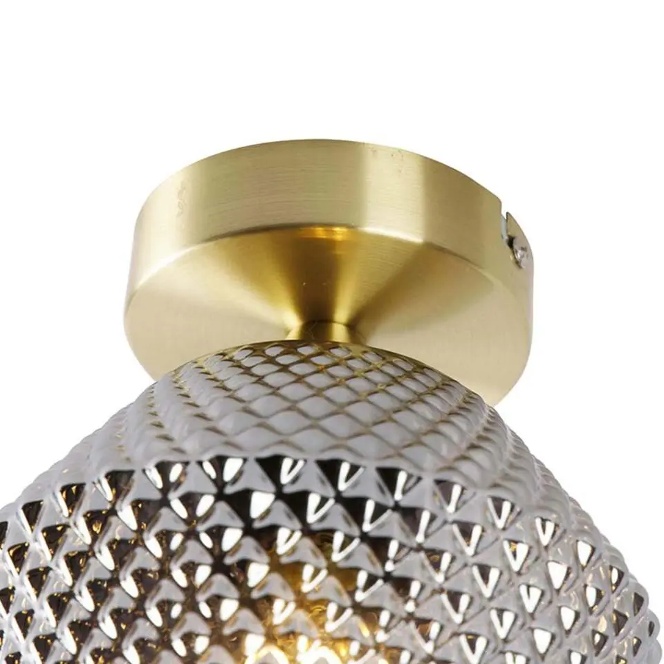 Qazqa plafondlampen karce goudkleurig e27