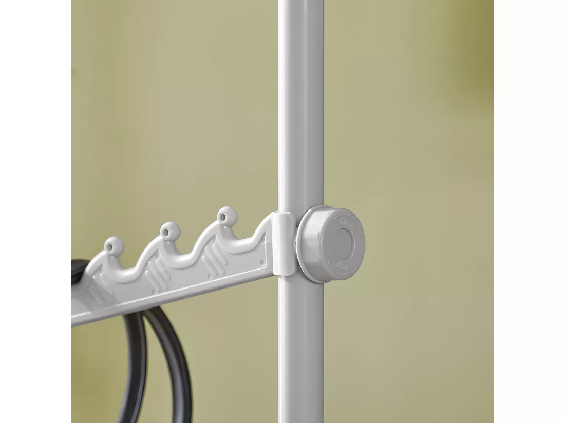 SoBuy Télescope Garde-Robe Système Herkule, 2 Barres Portant de vêtement Largeur (62-110cm) x Hauteur (200-270cm), FRG109-HG