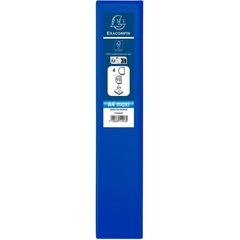 Classeur PP personnalisable Kreacover - 4 anneaux en D 40mm - A4 maxi