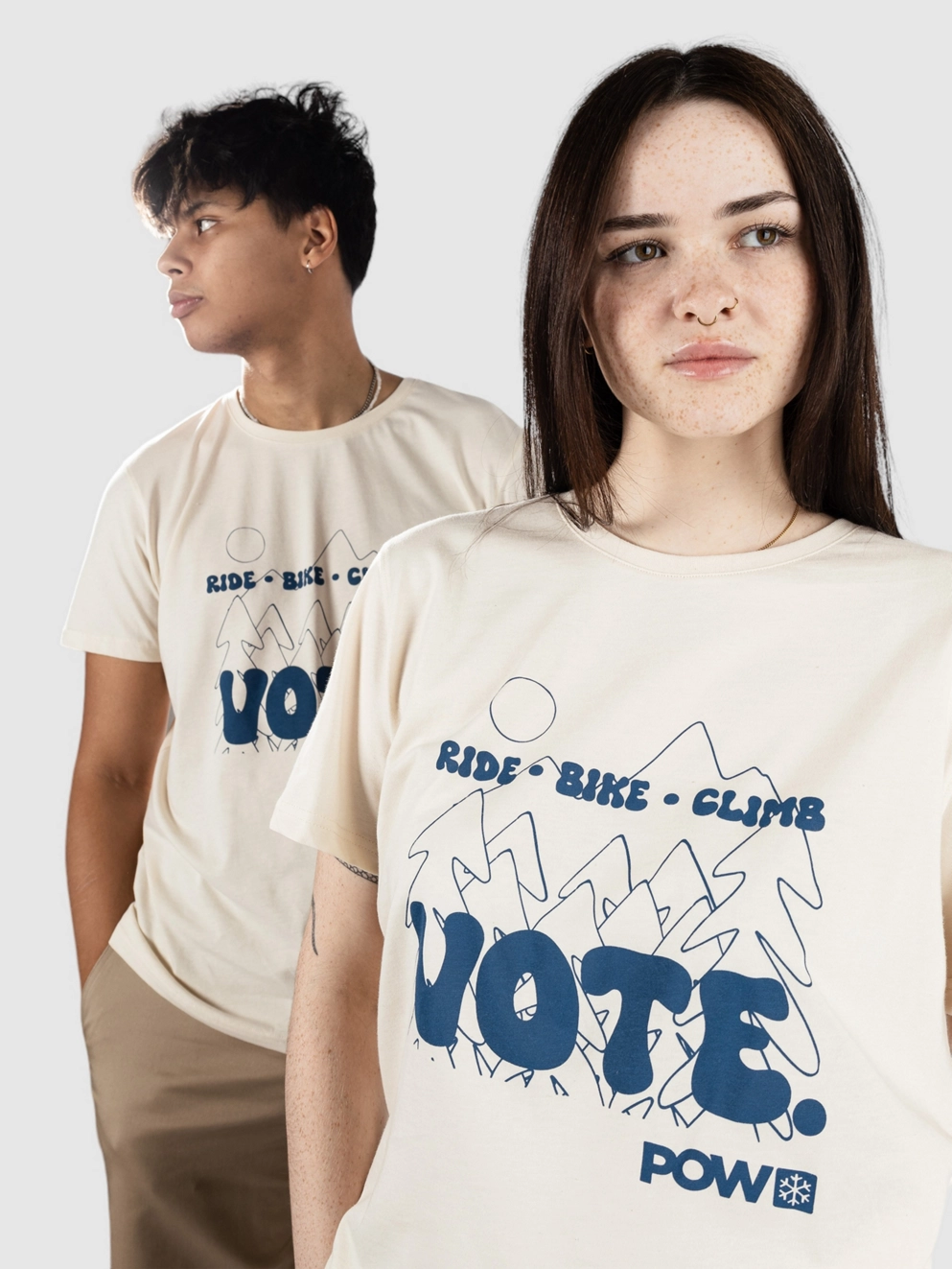 POW Protect Our Winters Vote T-Shirt ecru