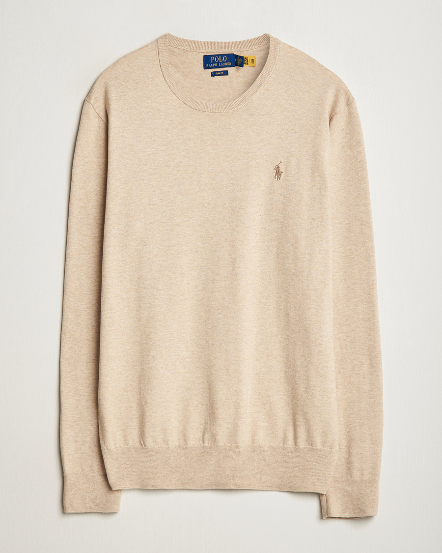 Polo Ralph Lauren Cotton Crew Neck Sweater Dune Melange