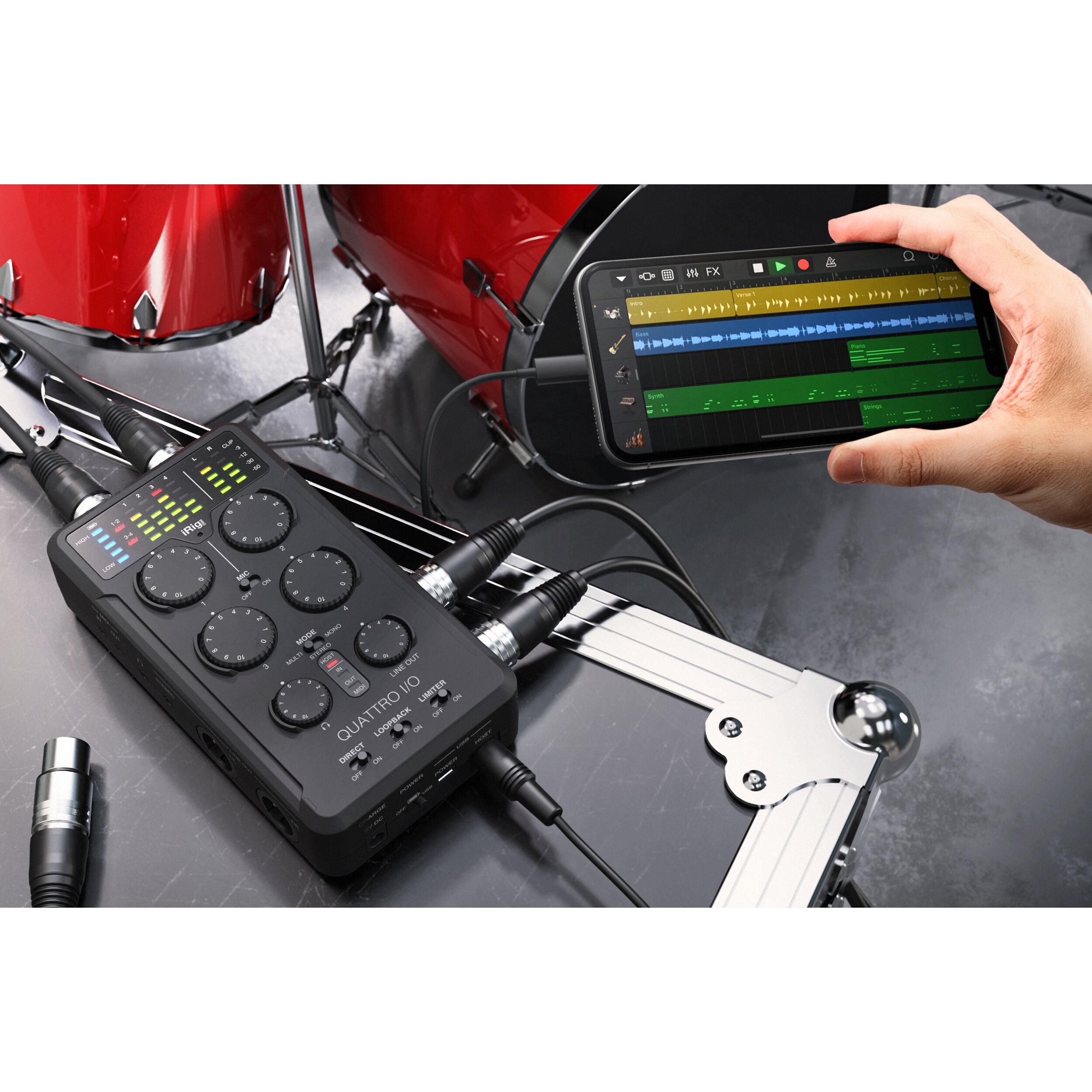 IK Multimedia iRig Pro Quattro I/O Deluxe audio en MIDI interface