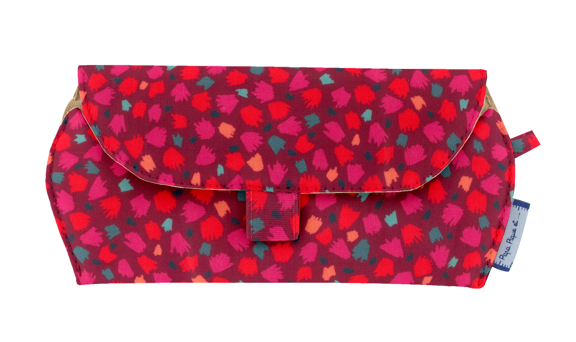 Etui À Lunettes Pompons Cerise