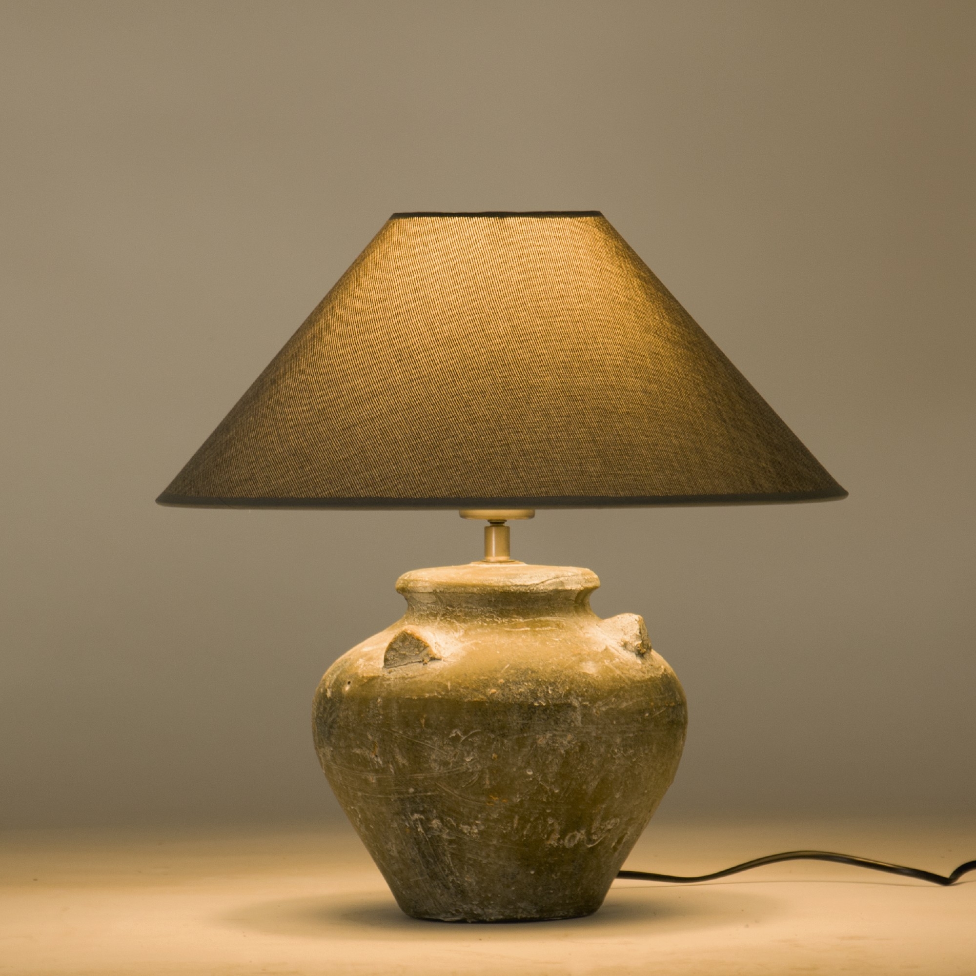 Tischlampe 'Moeven', grau, Ø 32 cm, H 43 cm von fischer's lagerhaus