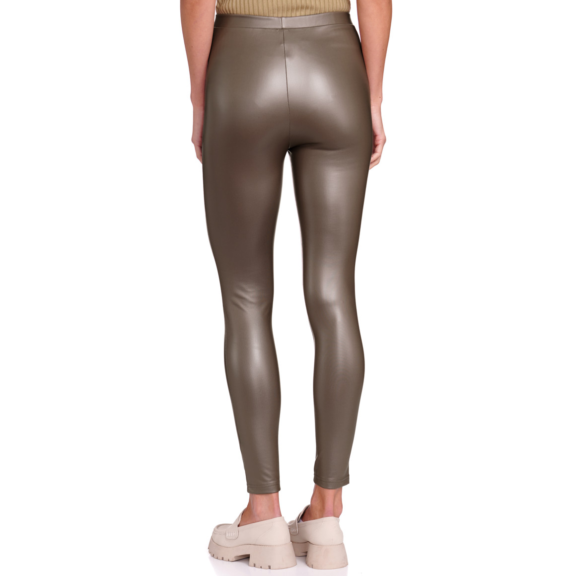 Gina Benotti Damen Leggings in Leder-Optik braun