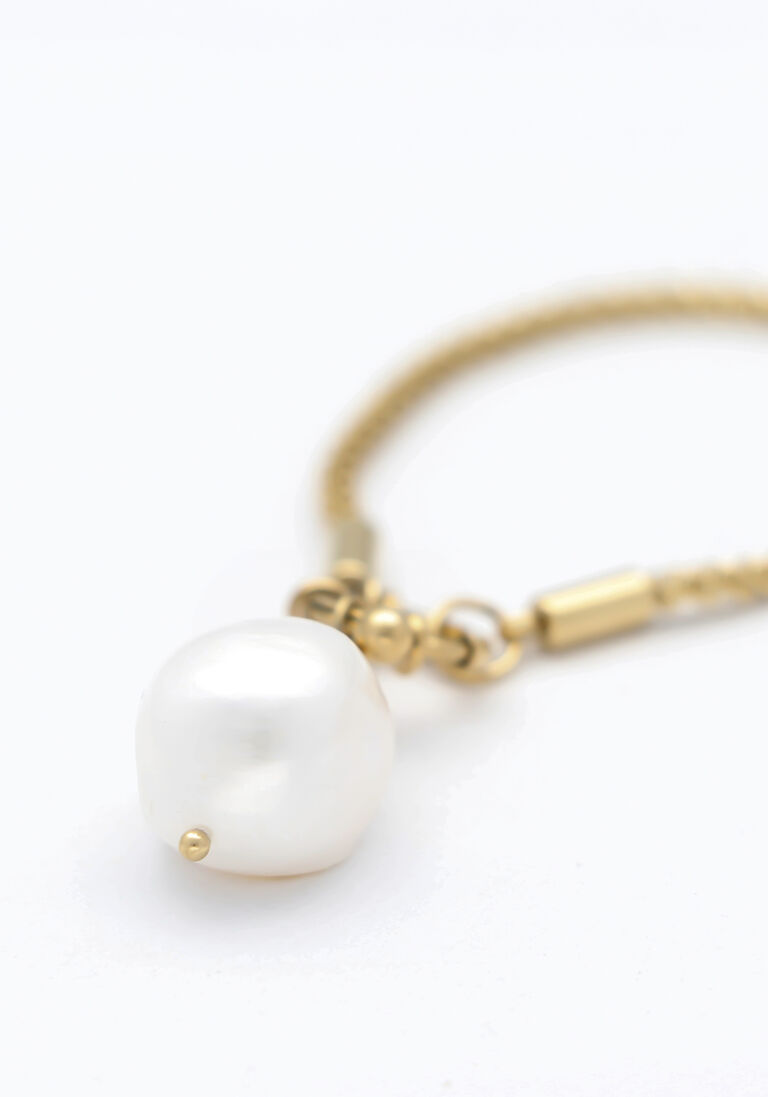NOTRE-V gouden notre-v ketting necklace pearl