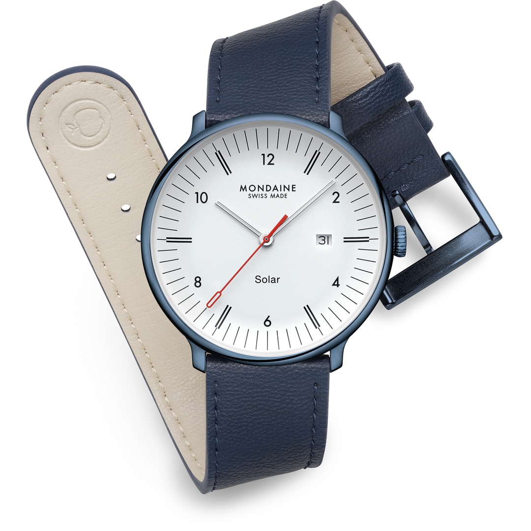 Mondaine Doppio Solar Blau Ø 41