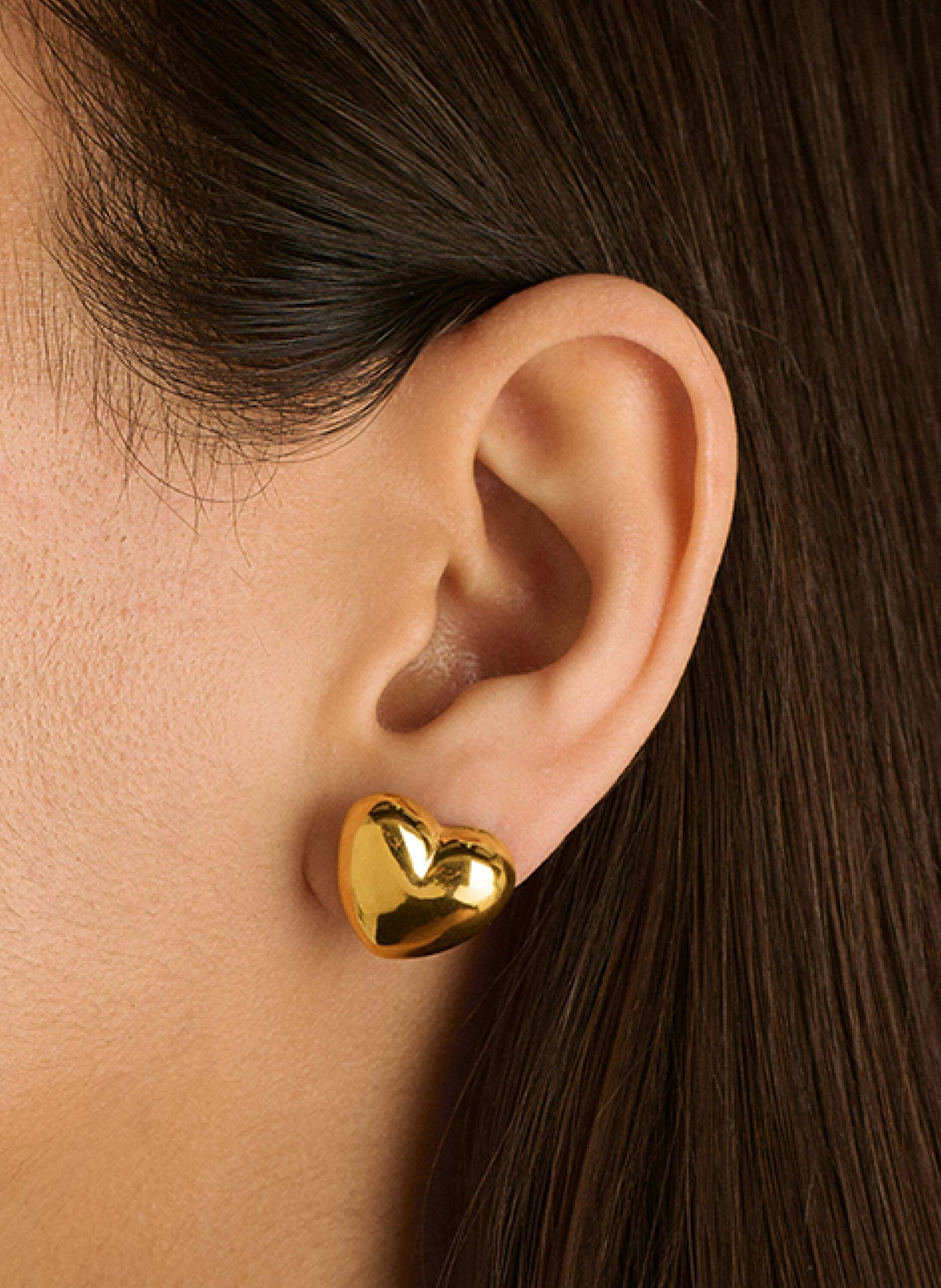 Pompidou Ohrstecker PUFFY HEART MEDI by GLAMBOU