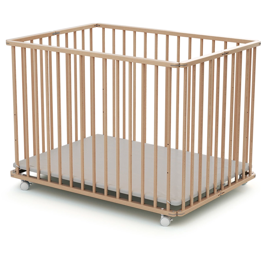 WEBABY Laufgitter faltbar Buche lackiert 70 x 100 cm