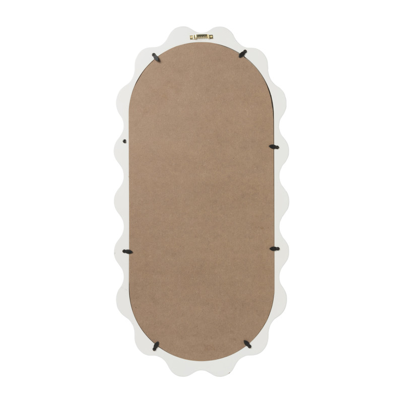 Spiegel met golfrand - wit - 30x60 cm