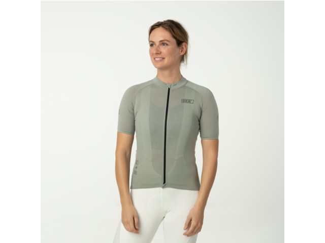 AGU SIX6 Merino kortærmet cykeltrøje Highland Green dame