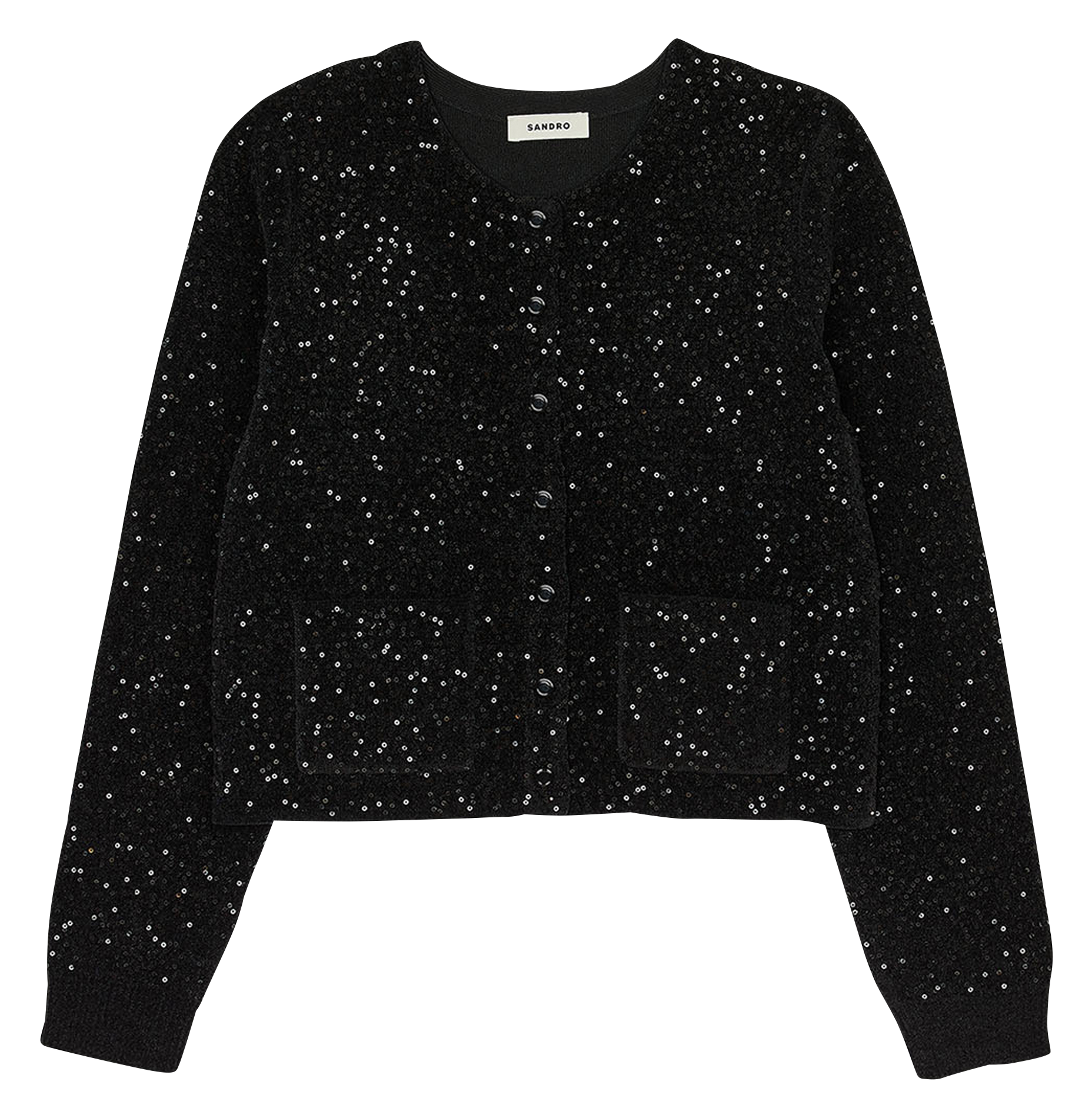 Cardigan col rond| Noir