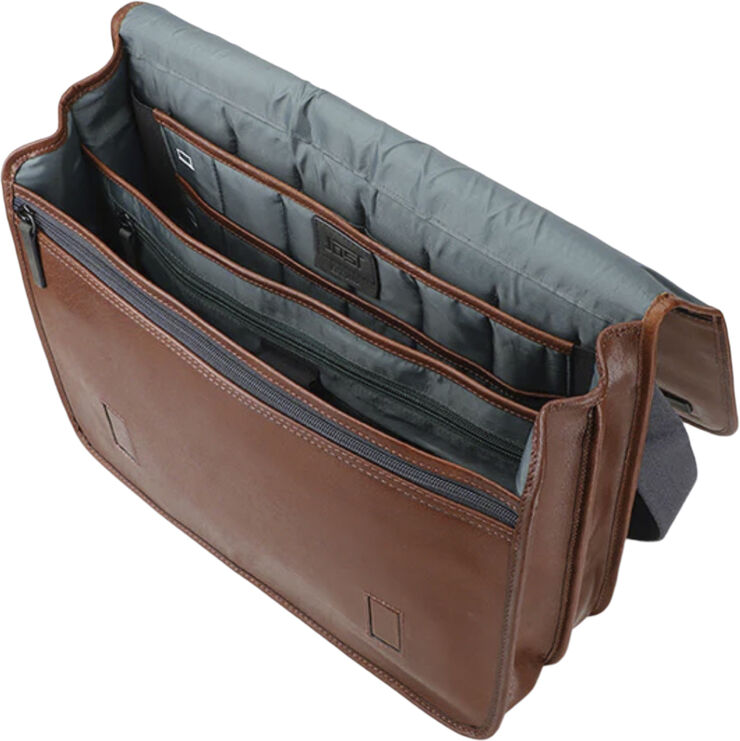 JOST Shoulder Bag Flap, Large Cognac leather