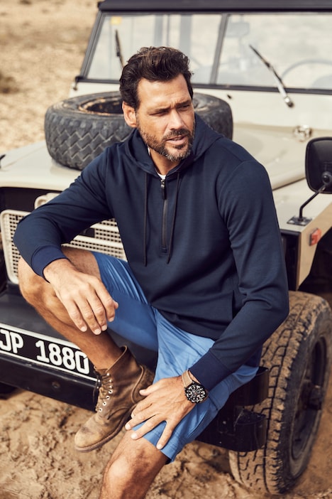 Hoodie FLEXNAMIC®, Sweater, halber Zipper, bis 8 XL