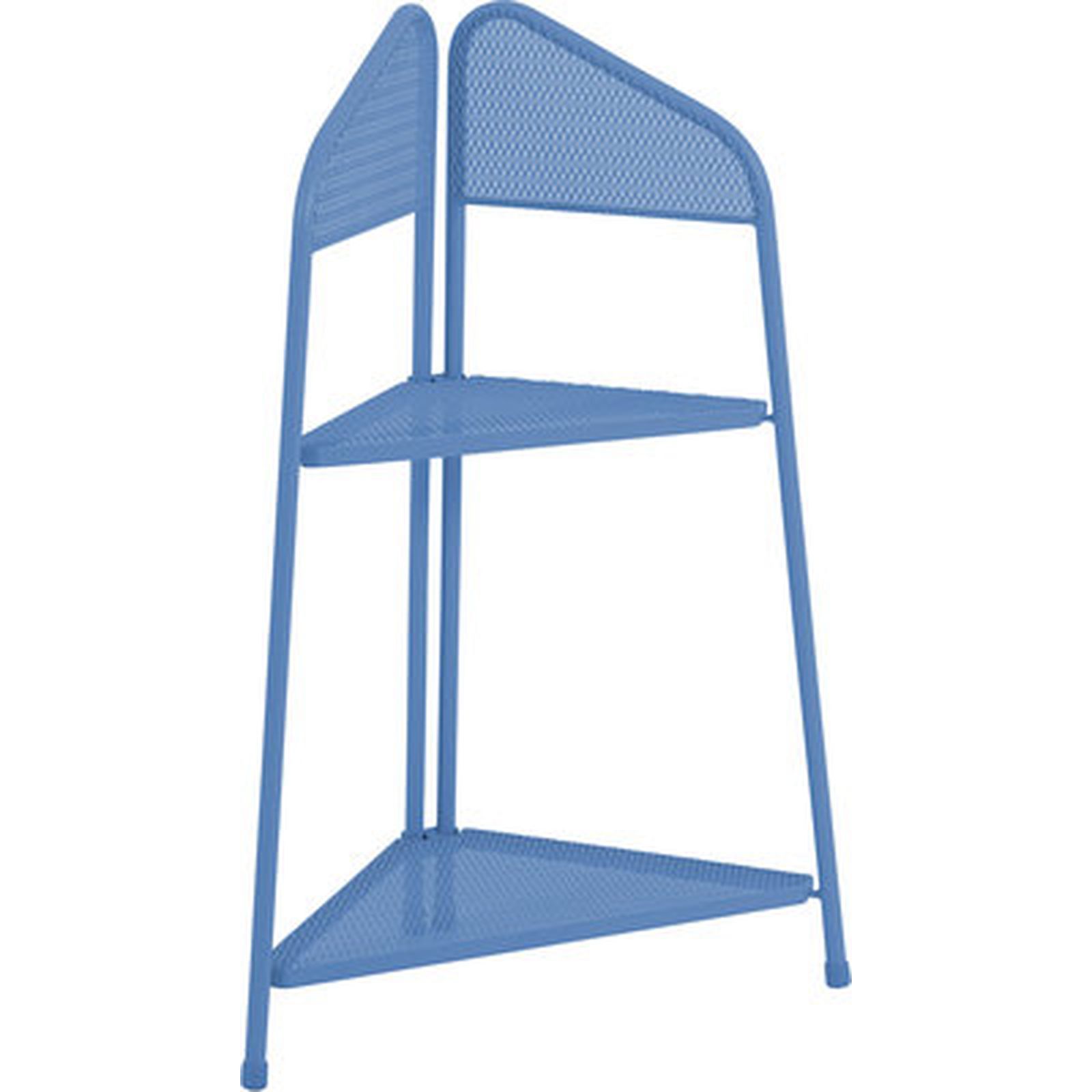 Eckregal EKKO - blau - 2 Ablagen