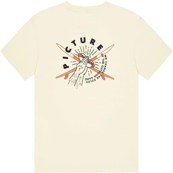 T-shirt PICTURE SURFOOD TEE WOOD ASH