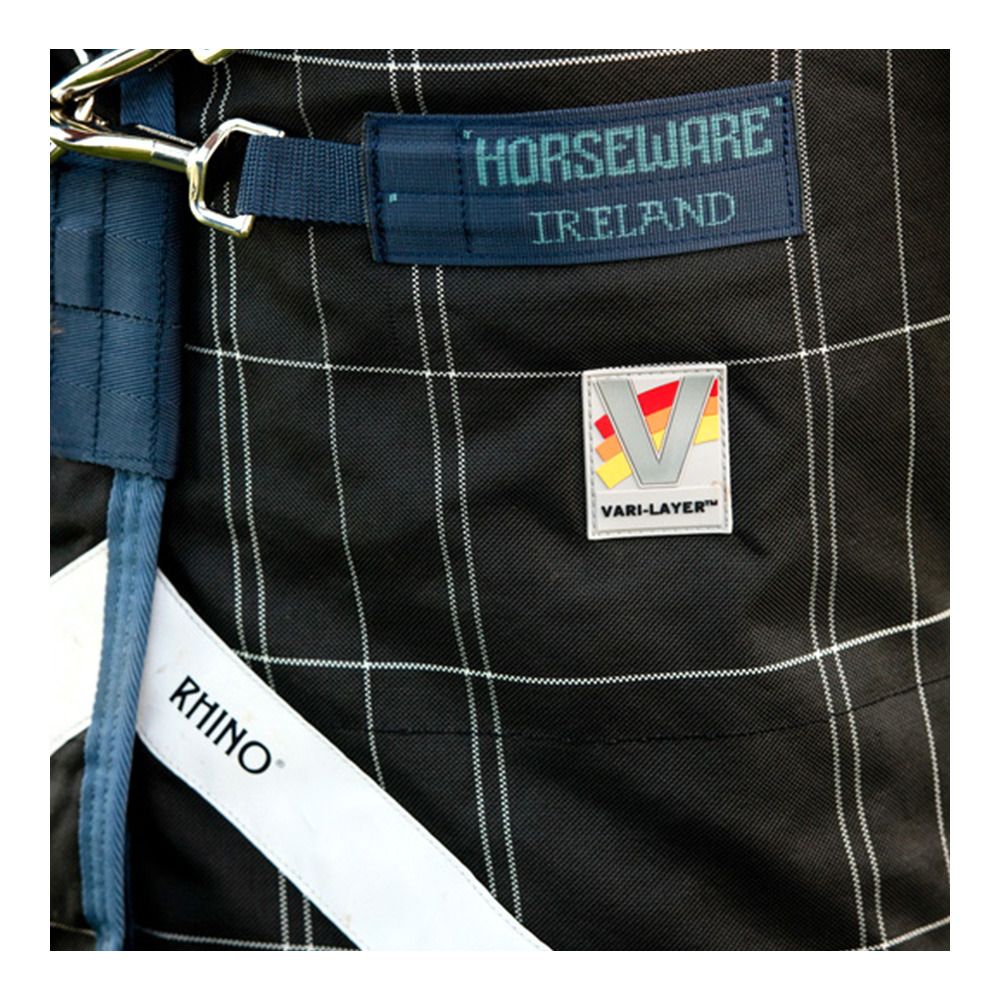 Horseware RHINO PLUS REFLECTECH VL 250G - Couverture de paddock + couvre-cou navy reflective/indigo