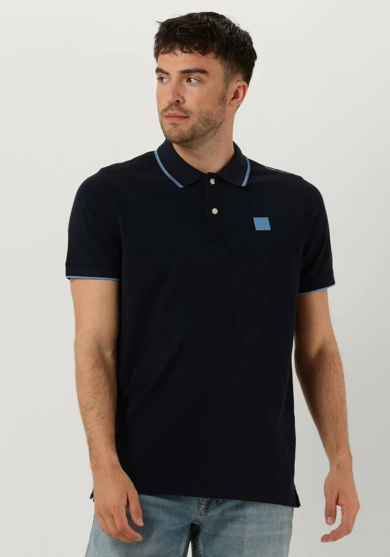 PME LEGEND donkerblauwe pme legend polo short sleeve polo stretch pique