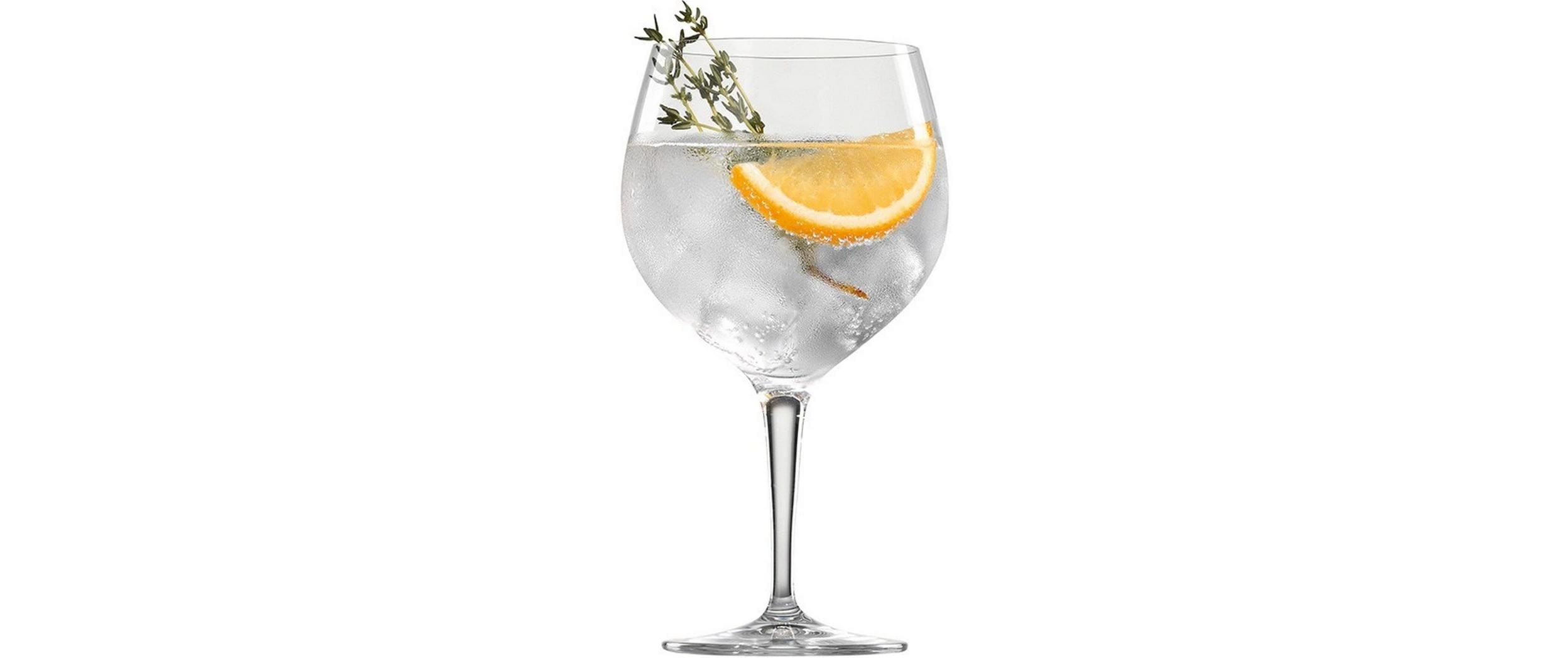Gin Glas Special 630 ml, 4 Stück, TransparentGin-Tonic-Gläser-Set aus Kristallglas