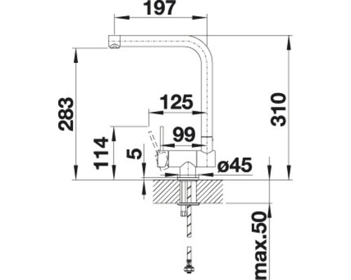 Blanco keukenkraan KANO chroom 521545